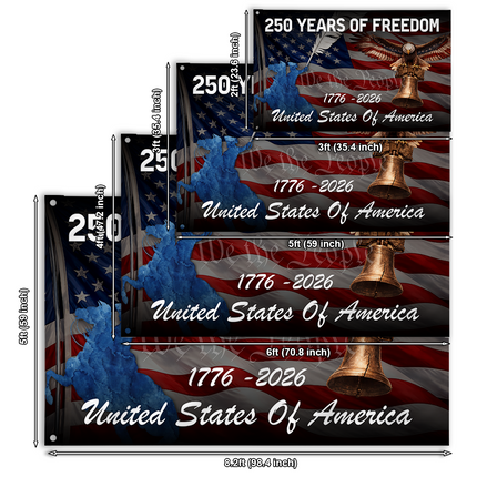 SP-01 250 Years of Freedom We the People American Grommet Flag