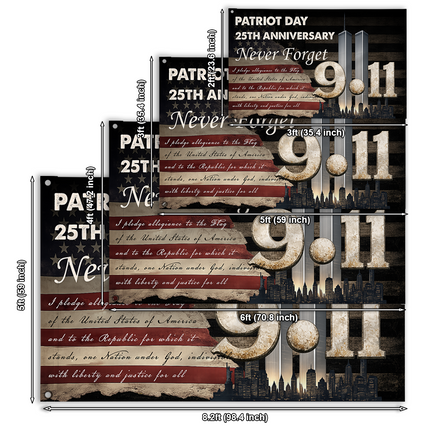 SP-01 Patriot Day 25th Anniversary 9/11 Memorial Flag Tribute