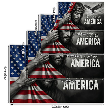 SP-01 God Bless America Christian Faith Flag Faith and Freedom