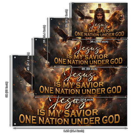 SP-01 American Eagle Faith Christian Flag One Nation Under God