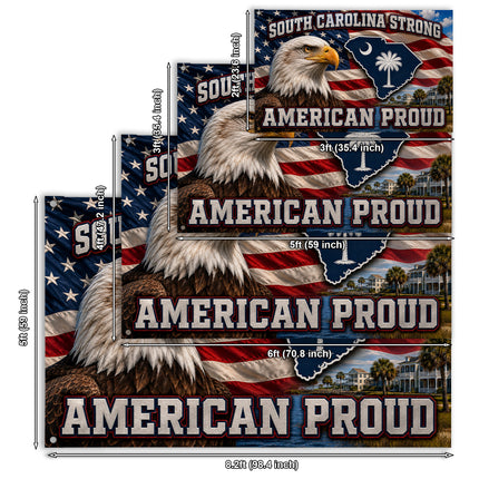 South Carolina Grommet Flag Strong American Proud Eagle