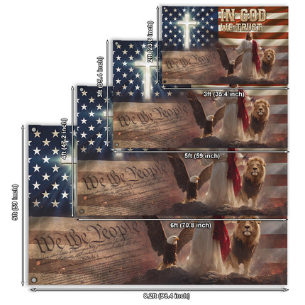 SP-01 In God We Trust American Heritage Faith Flag Veterans Day