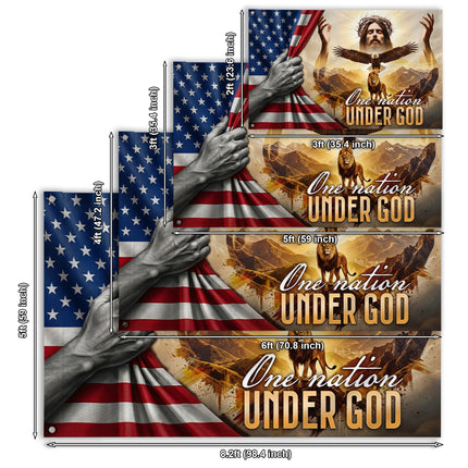 SP-01 One Nation Under God Christian Patriotic Flag National Day of Prayer