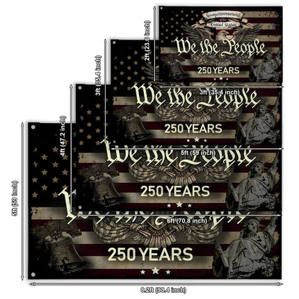 We The People Semiquincentennial Patriotic House Flag America 250 HOF10 - Charming Present