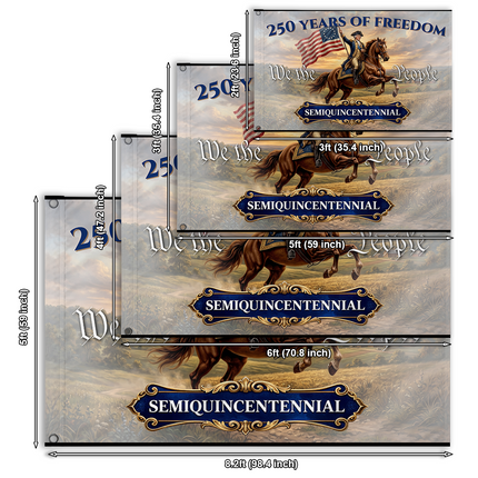 George Washington Semiquincentennial 250 Years of Freedom House Flag