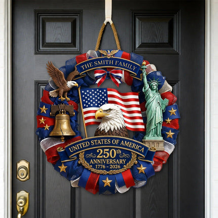 Patriotic 250th Anniversary Custom Wooden Sign WOS1 - Charming Present