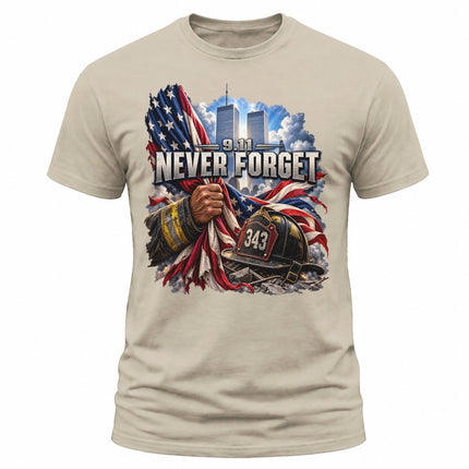 25th Anniversary Patriot Day 911 Never Forget 343 Firefighter Tribute T-Shirt
