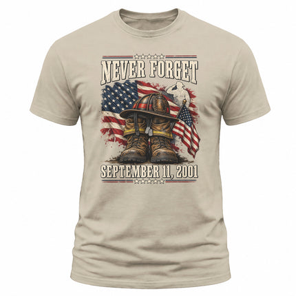 25th Anniversary Patriot Day 911 Never Forget Firefighter Memorial T-Shirt