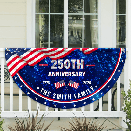 Personalized American Pride 250th Anniversary Fan Flag