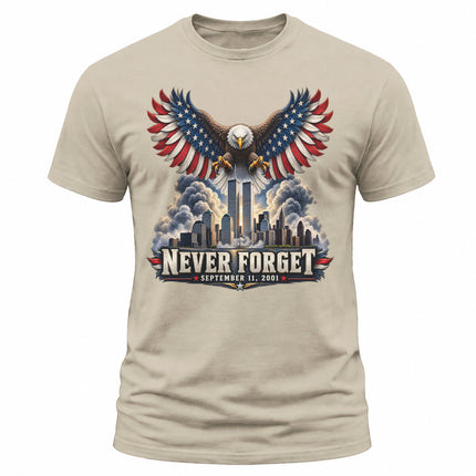 25th Anniversary Patriot Day 911 Never Forget Eagle Memorial T-Shirt