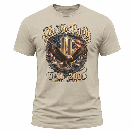 We The People 9/11 Never Forget Patriot Day American Eagle Memorial T-Shirt