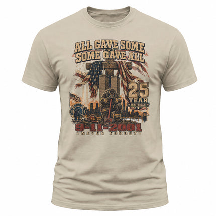 25th Anniversary Patriot Day 911 All Gave Some Some Gave All Memorial T-Shirt