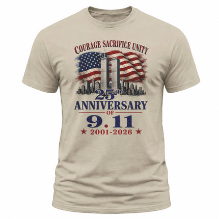 25th Anniversary Patriot Day Courage Sacrifice Unity 9 11 T Shirt