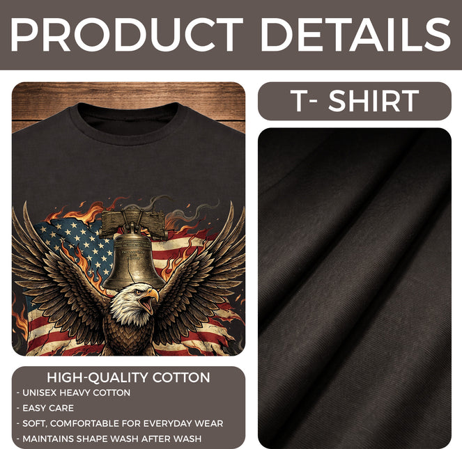 We The People Flaming Eagle Patriotic T-Shirt America 250