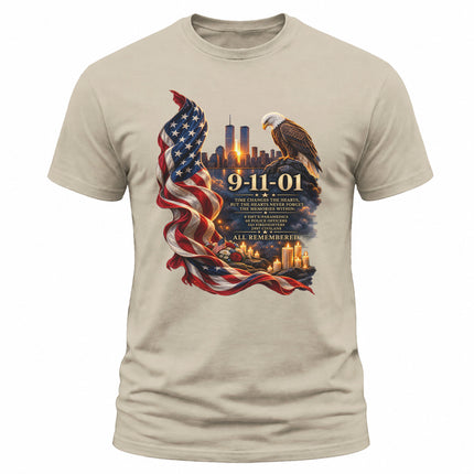25th Anniversary Patriot Day 911 Never Forget American Eagle Memorial T-Shirt