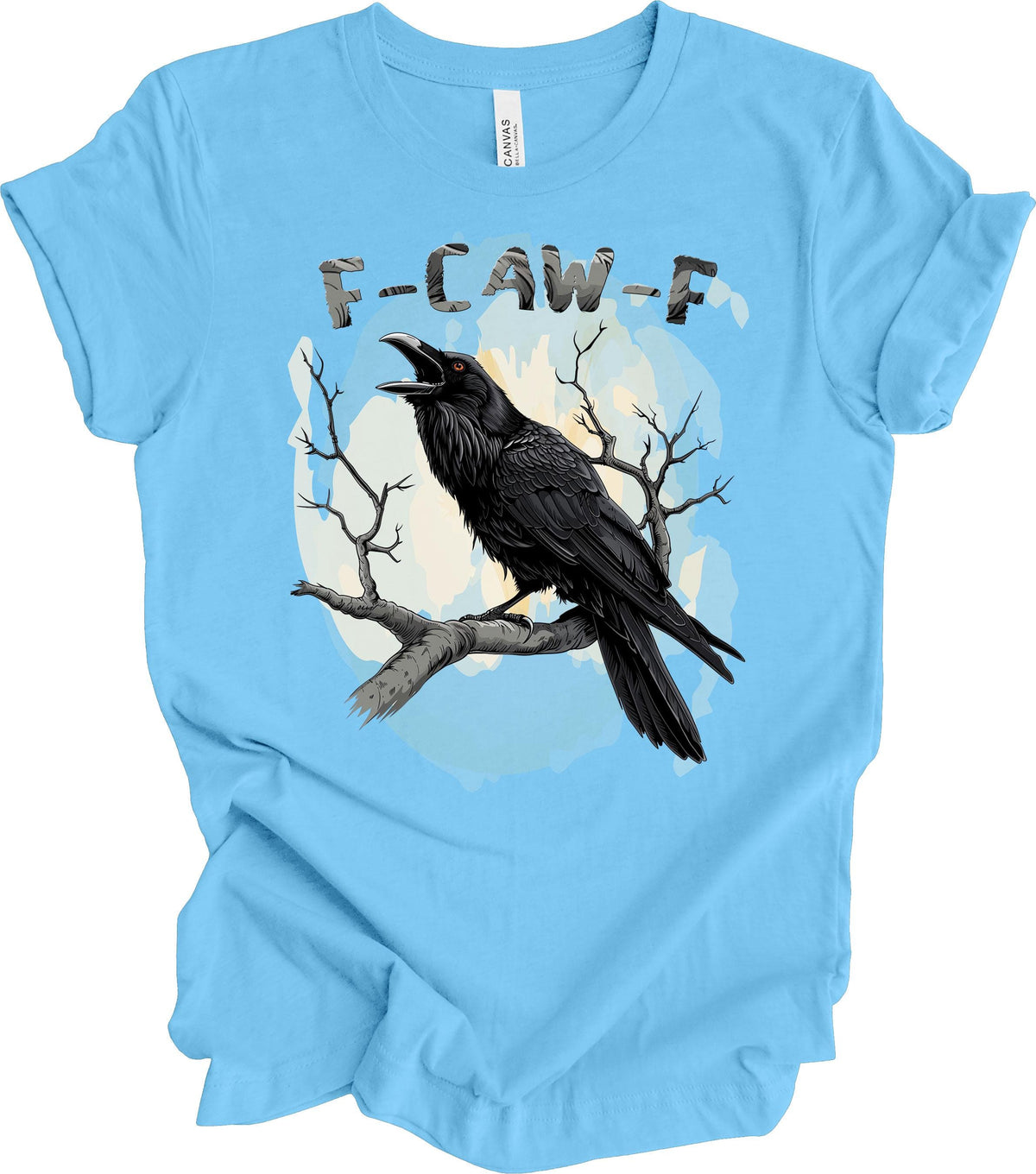 Black Bird Shirt, Funny Crow, F-Caw-F, Black Crow, Raven, Premium Soft Unisex Tee