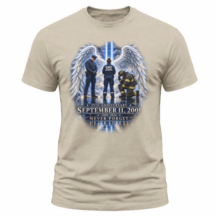 25th Anniversary Patriot Day 911 First Responders Memorial Tribute T-Shirt