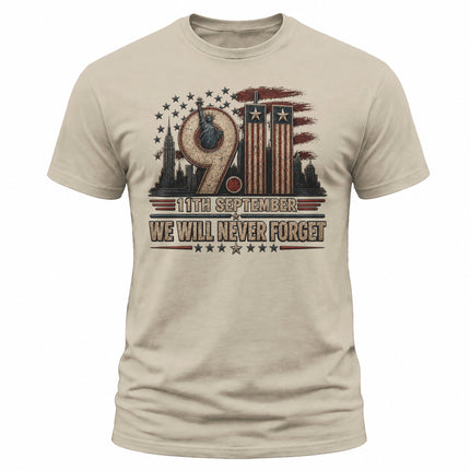 9/11 Never Forget September 11 Patriot Day American Memorial T-Shirt