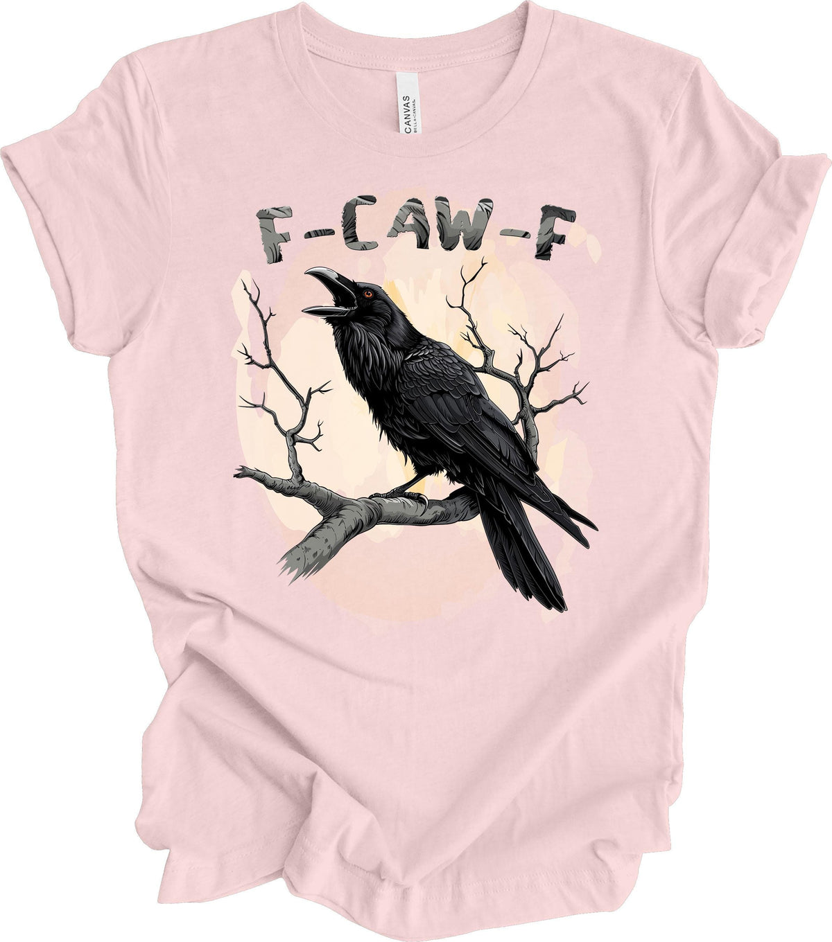 Black Bird Shirt, Funny Crow, F-Caw-F, Black Crow, Raven, Premium Soft Unisex Tee