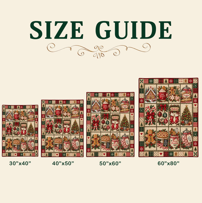 Christmas Gingerbread Patchwork Fleece Blanket Cozy Cocoa and Cookies