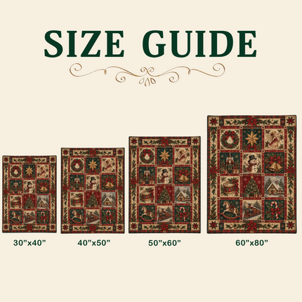 Vintage Christmas Patchwork Fleece Blanket Heartwarming Holiday Memories