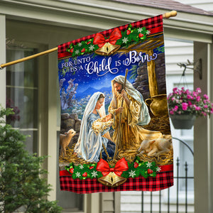 Nativity Birth of Jesus Christ Christmas Flag