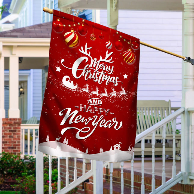 Merry Christmas And Happy New Year Flag - Merry Christmas And New Year Welcome Gift - Charming Present