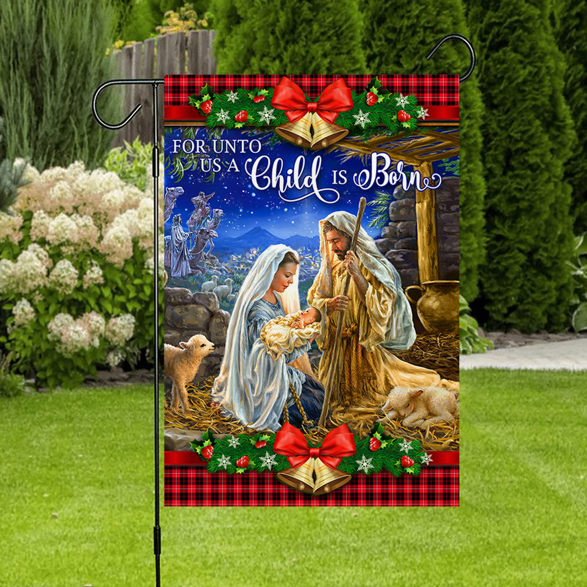 Nativity Birth of Jesus Christ Christmas Flag