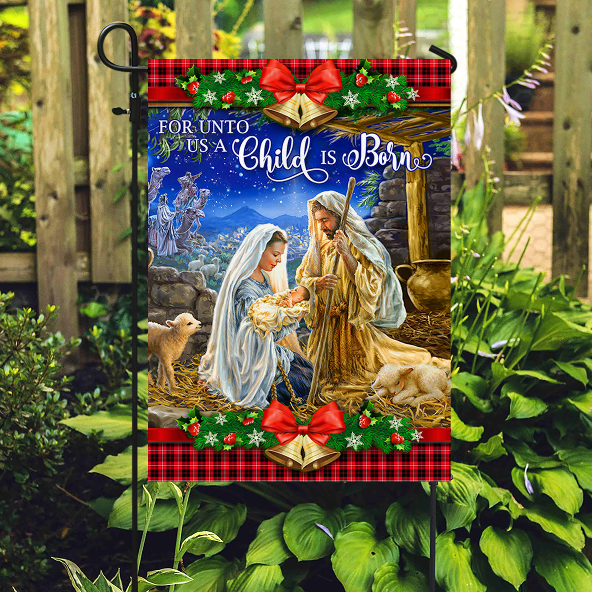 Nativity Birth of Jesus Christ Christmas Flag