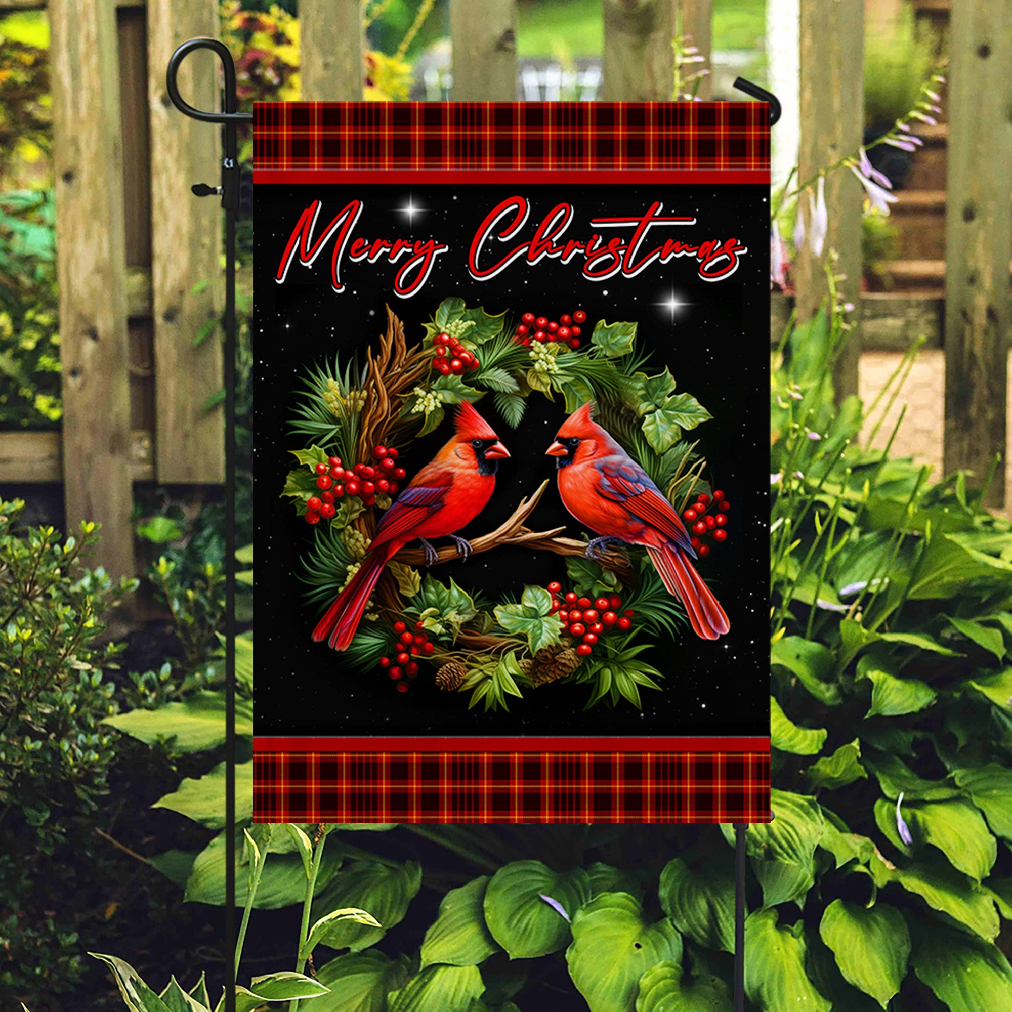 Memorial Cardinal Bird Xmas Flag - Merry Christmas Welcome Gift