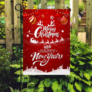Merry Christmas And Happy New Year Flag - Merry Christmas And New Year Welcome Gift