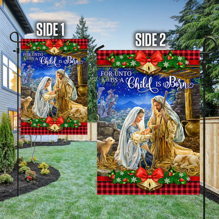 Nativity Birth of Jesus Christ Christmas Flag - Charming Present