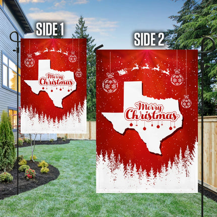 Texas State Xmas Flag - Merry Christmas Welcome Gift - Charming Present