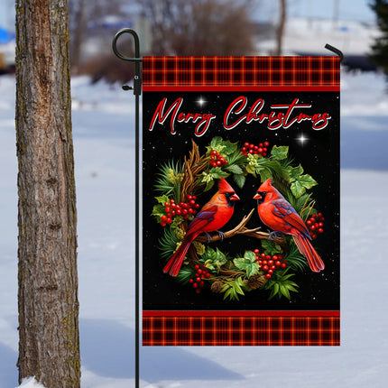 Memorial Cardinal Bird Xmas Flag - Merry Christmas Welcome Gift - Charming Present