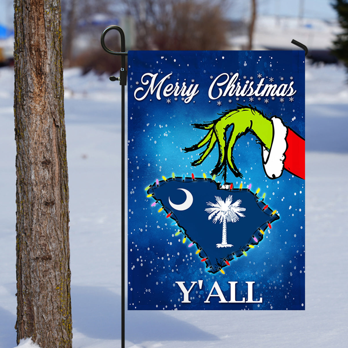 South Carolina Merry Christmas Y'all Flag