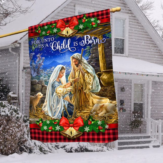 Nativity Birth of Jesus Christ Christmas Flag - Charming Present