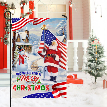 We Wish You A Merry Christmas Santa Claus Flag - Merry Christmas Welcome Gift - Charming Present
