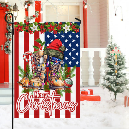 Military Christmas Veteran Boots Flag - Charming Present