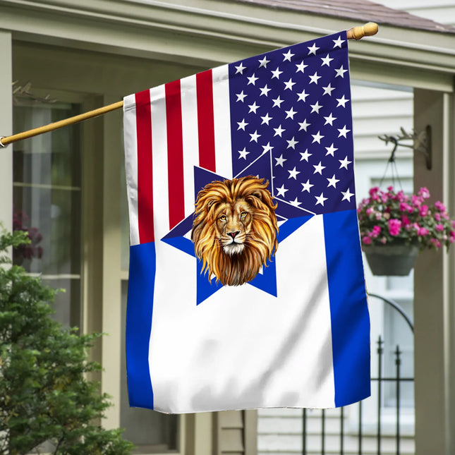 Israel USA Flag Jewish Lion Of Judah American Israeli Flag - Charming Present