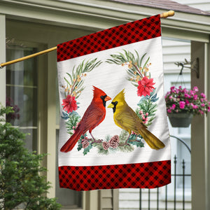 Cardinal Birds Memorial Flag