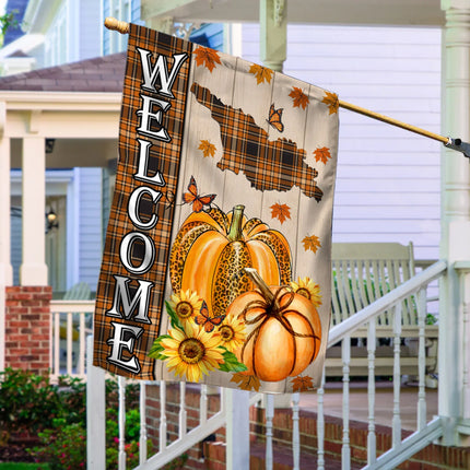 Georgia State Fall Flag - Fall Autumn Welcome Gift - Charming Present