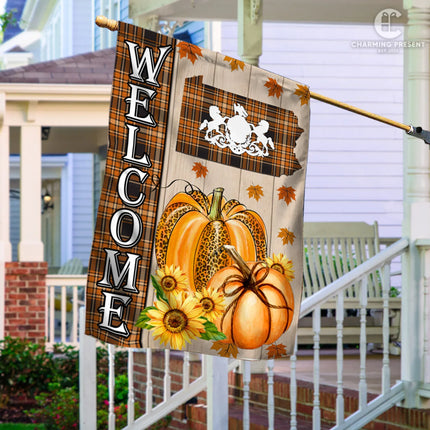 Pennsylvania State Fall Flag - Fall Autumn Welcome Gift - Charming Present
