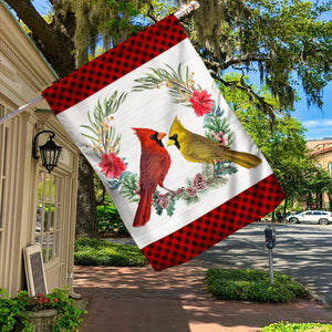 Cardinal Birds Memorial Flag