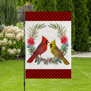 Cardinal Birds Memorial Flag