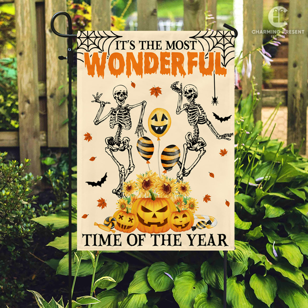 It's The Most Wonderful Time Of The Year Flag - Halloween Welcome Gift Version 3
