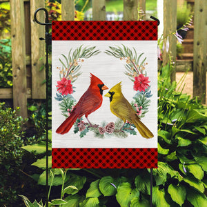 Cardinal Birds Memorial Flag