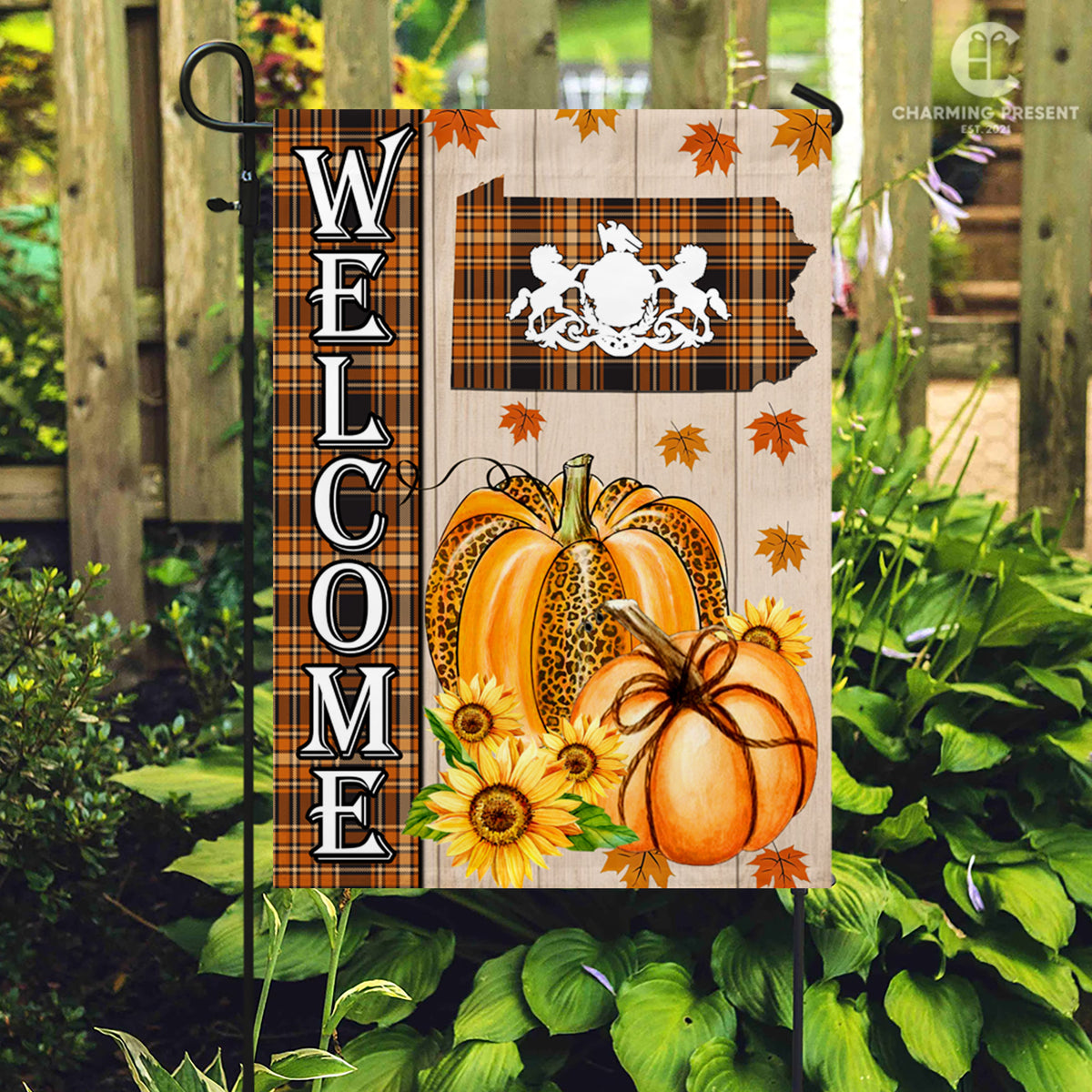 Pennsylvania State Fall Flag - Fall Autumn Welcome Gift