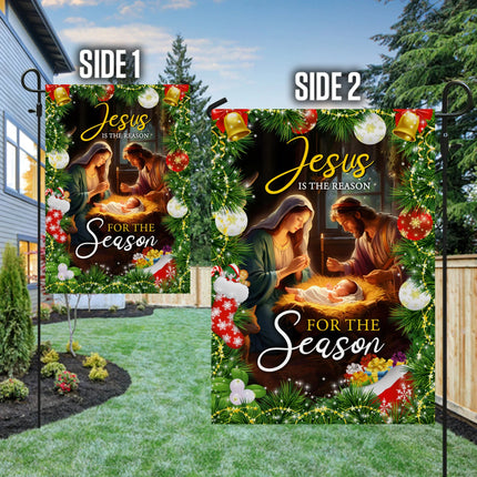 Jesus Is The Reason For The Season Flag - Merry Christmas Decoration - Charming Present