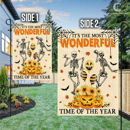 It's The Most Wonderful Time Of The Year Flag - Halloween Welcome Gift Version 3 - Charming Present