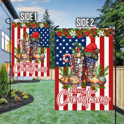 Military Christmas Veteran Boots Flag - Charming Present